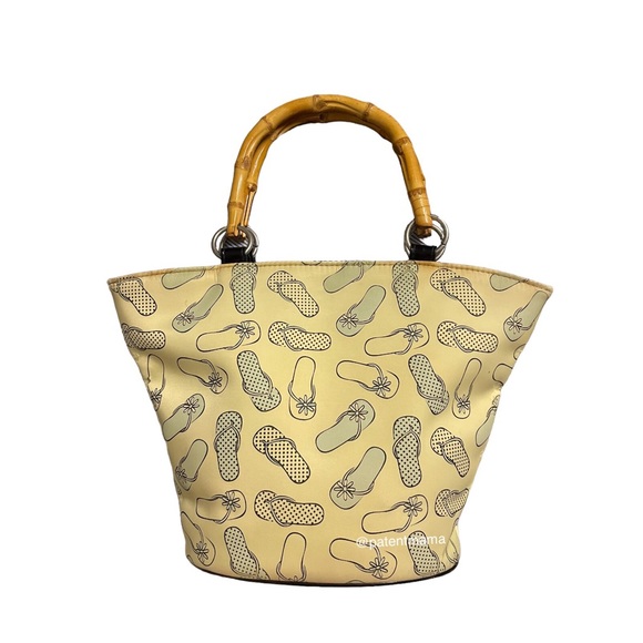 Sunny Hawaii Handbags - VINTAGE SUNNY HAWAII WOMENS HANDBAG WITH BAMBOO HANDLES
